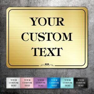 Custom engraving of metal signs